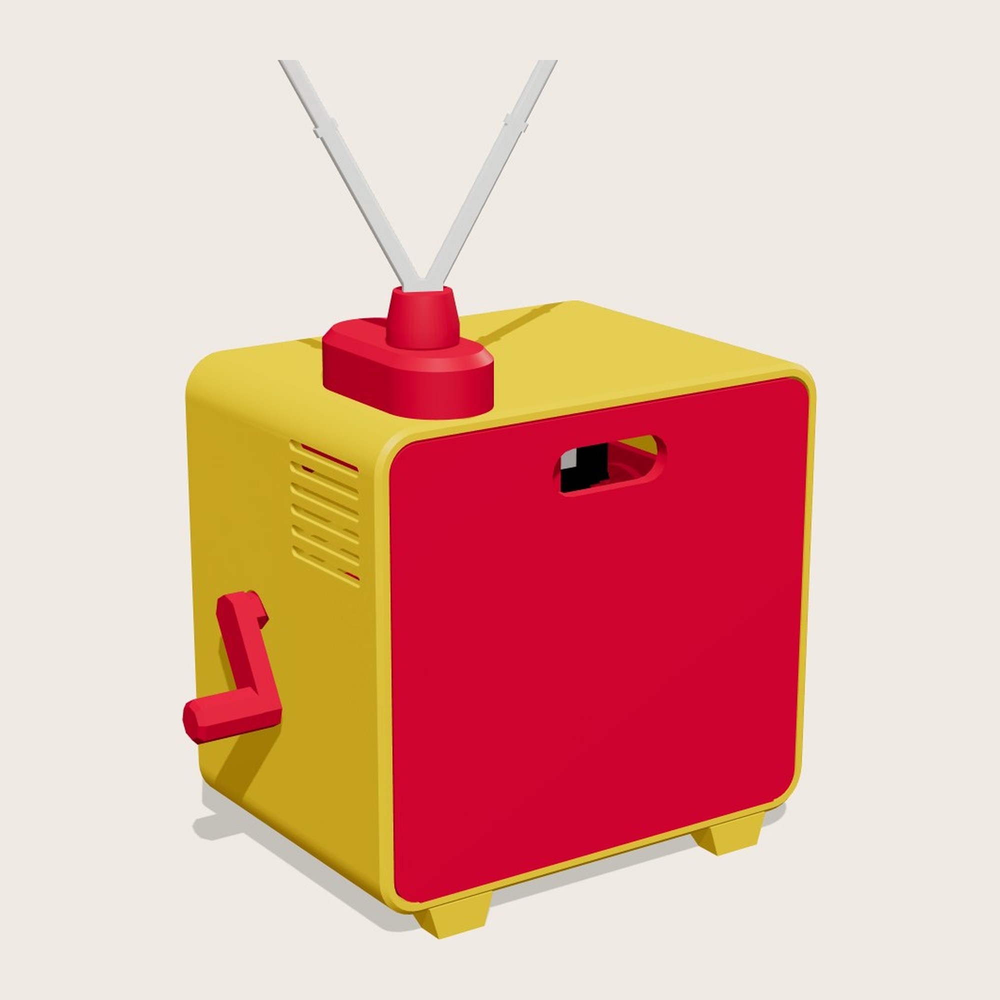 Toy yellow colour, back